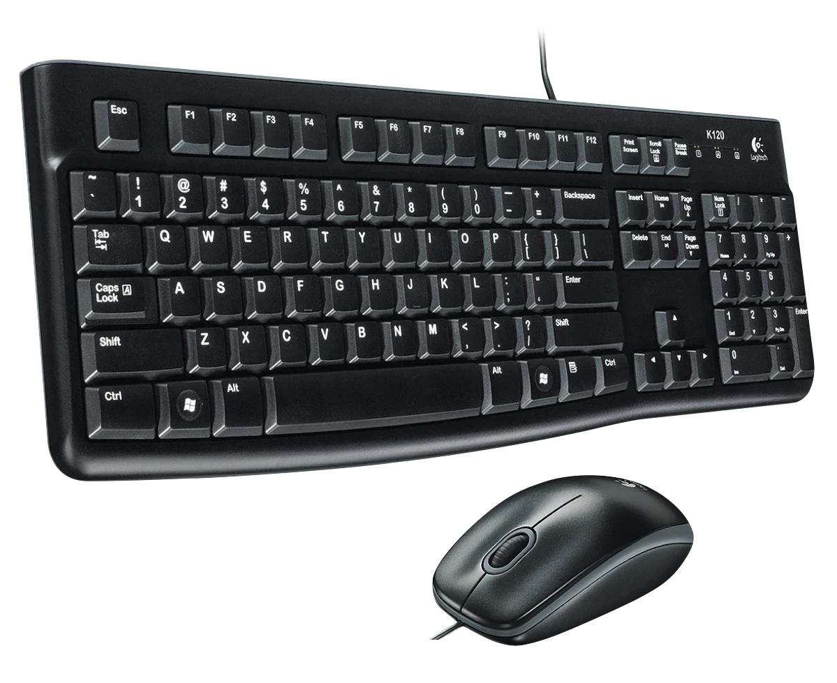 Logitech MK120 Corded Keyboard and Mouse Combo