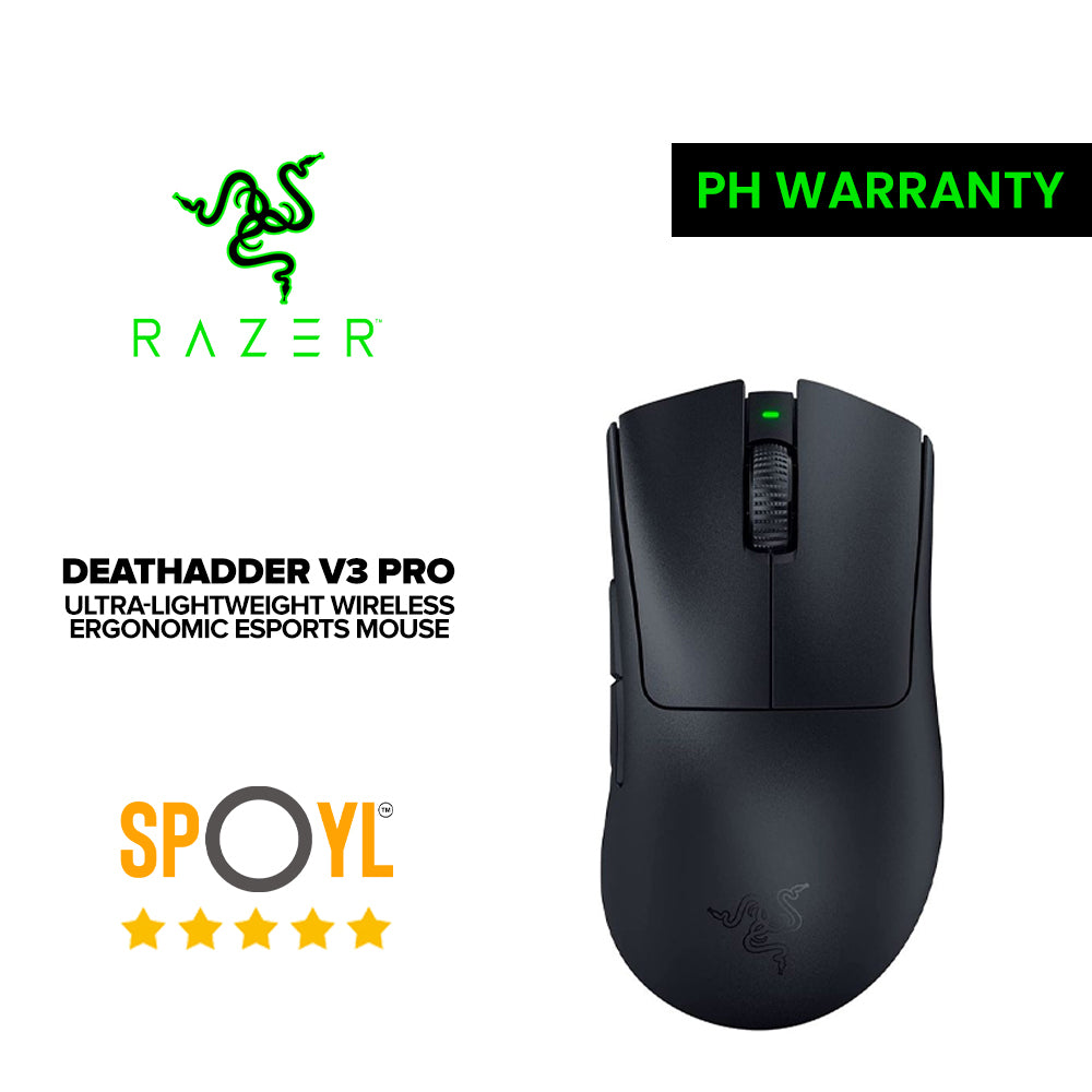 Razer Deathadder V3 Pro Ultra-Lightweight Wireless Ergonomic Esports Mouse