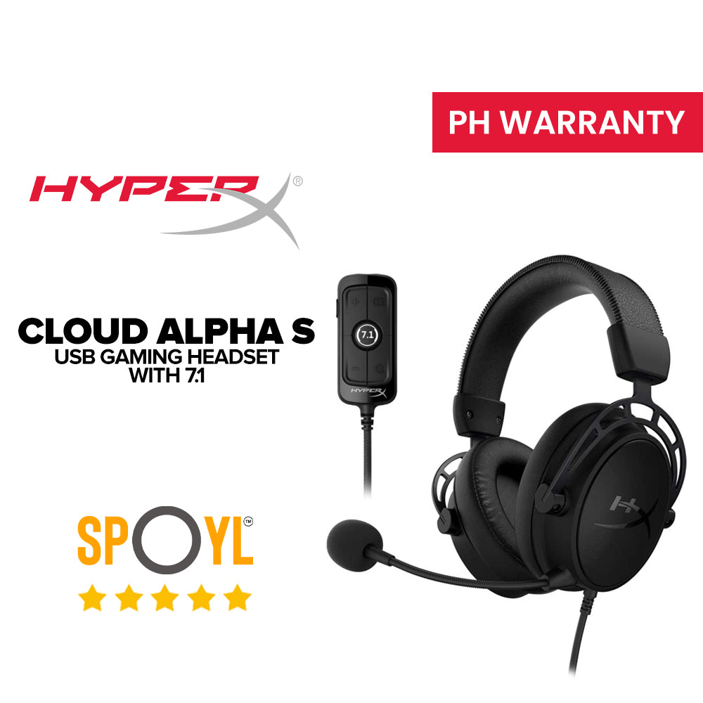 HyperX Cloud Alpha S USB Gaming Headset with 7.1 Surround Sound PC