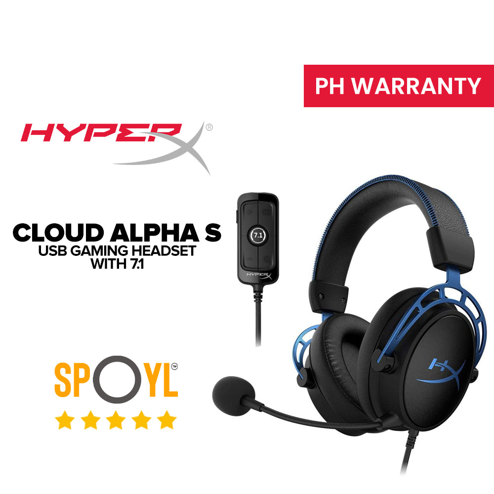 HyperX Cloud Alpha S USB Gaming Headset with 7.1 Surround Sound PC