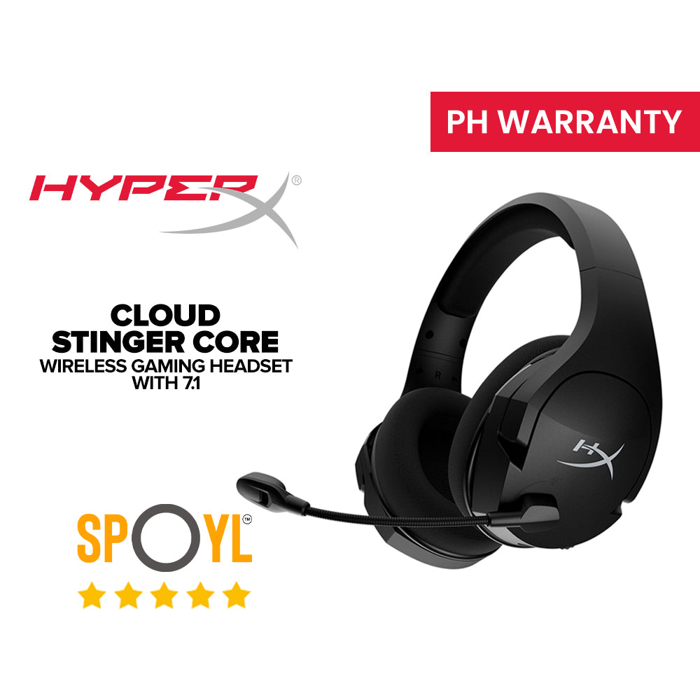 HyperX Cloud Stinger Core Wireless Gaming Headset Surround Sound for PC Black