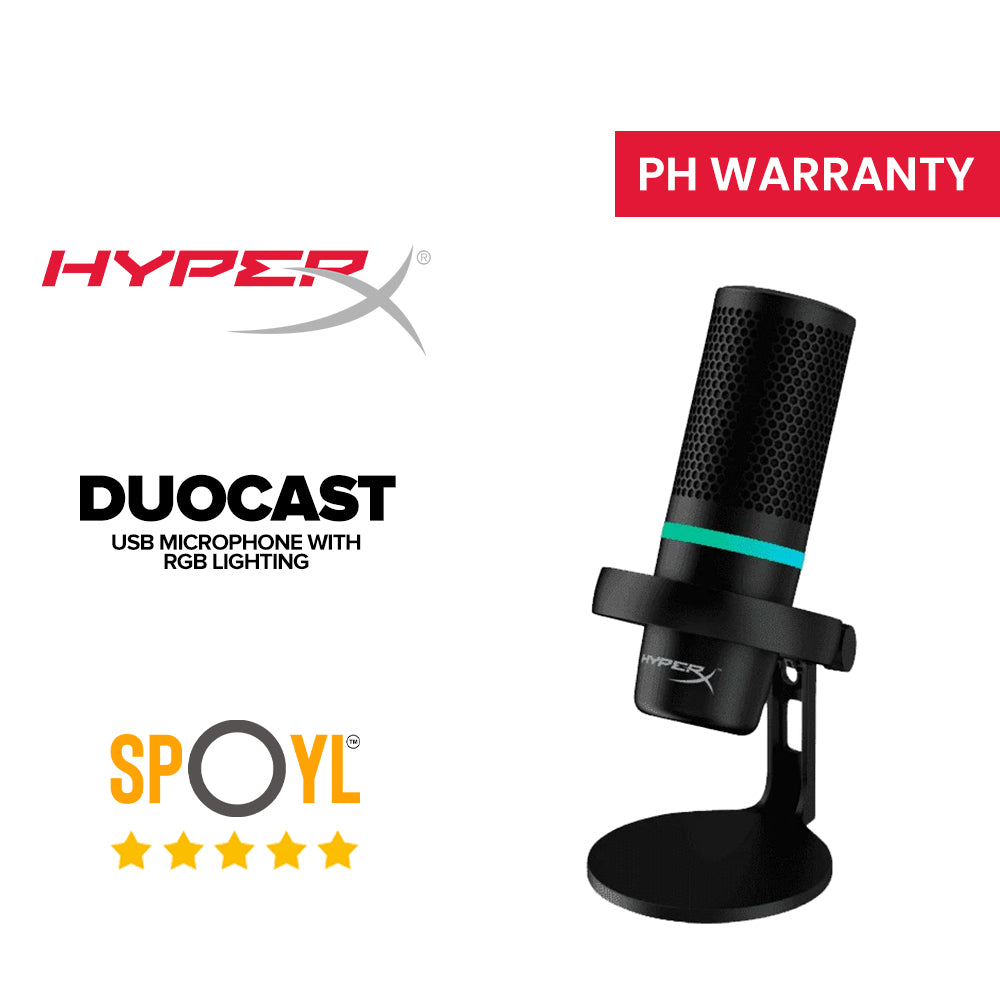 HyperX DuoCast USB Microphone RGB Lighting