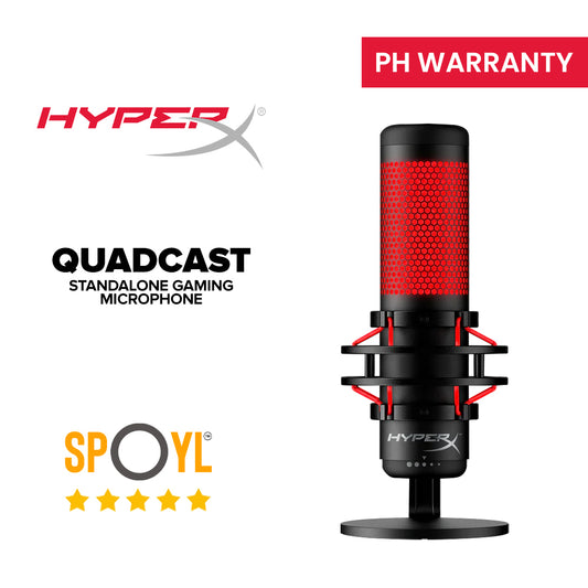 HyperX QuadCast USB Condenser Full featured Standalone Gaming Microphone for streamers