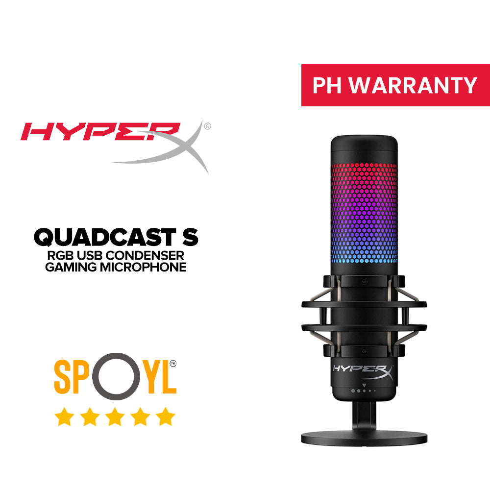 HyperX Quadcast S RGB USB Condenser Gaming Microphone – Spoyl