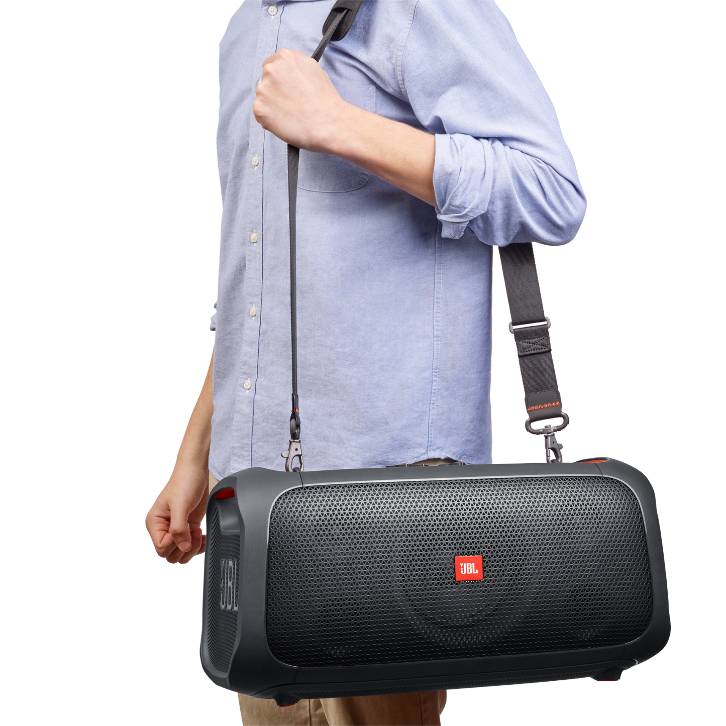 JBL PartyBox On-The-Go Portable Party Speaker with Built-in Lights and Wireless Mic