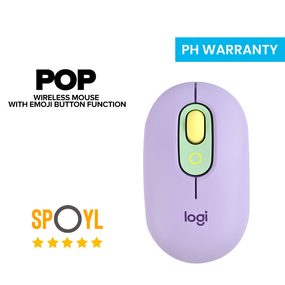 Logitech POP Wireless Mouse with Emoji Button Function