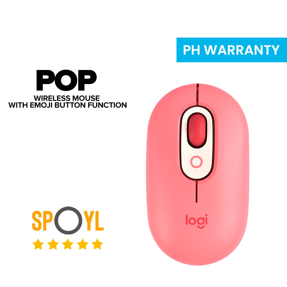 Logitech POP Wireless Mouse with Emoji Button Function