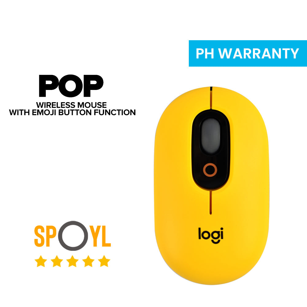 Logitech POP Wireless Mouse with Emoji Button Function