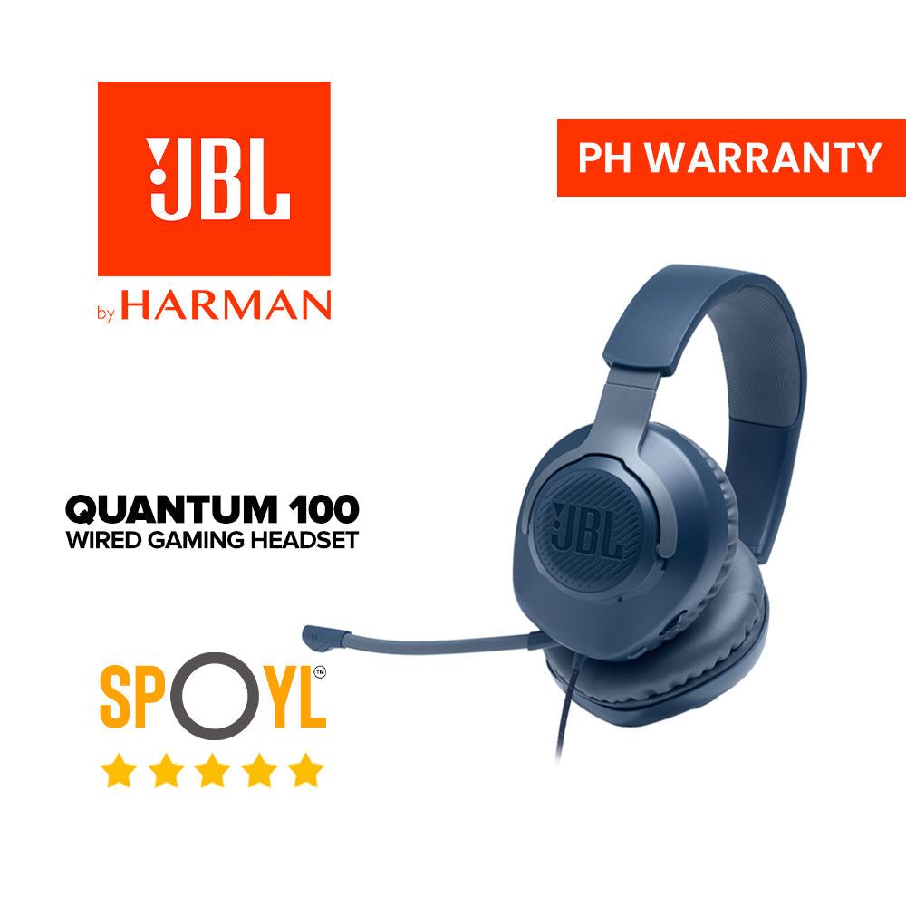 JBL Quantum 100 Wired Over-Ear Gaming Headset with Flip-up Mic