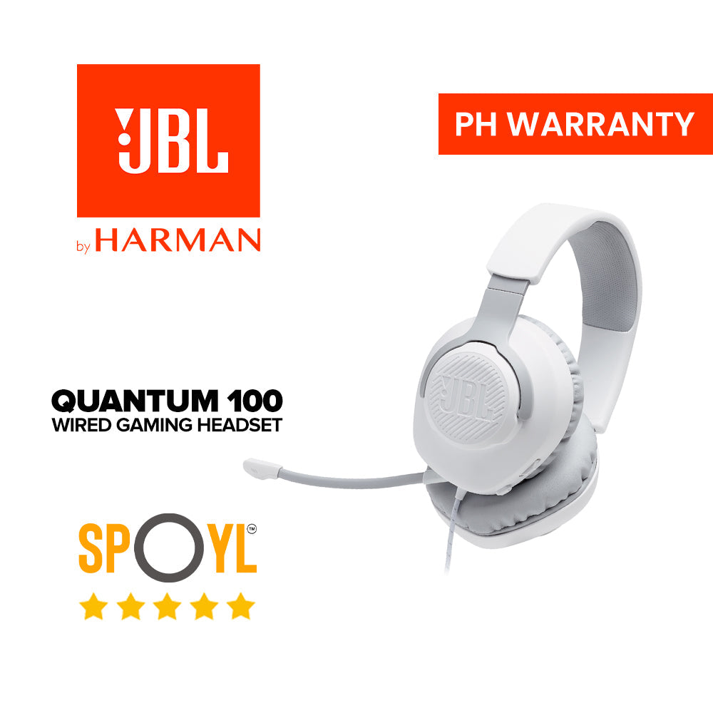 JBL Quantum 100 Wired Over-Ear Gaming Headset with Flip-up Mic