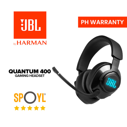 JBL Quantum 400 USB Over-Ear PC Gaming Headset with Game-Chat Dial