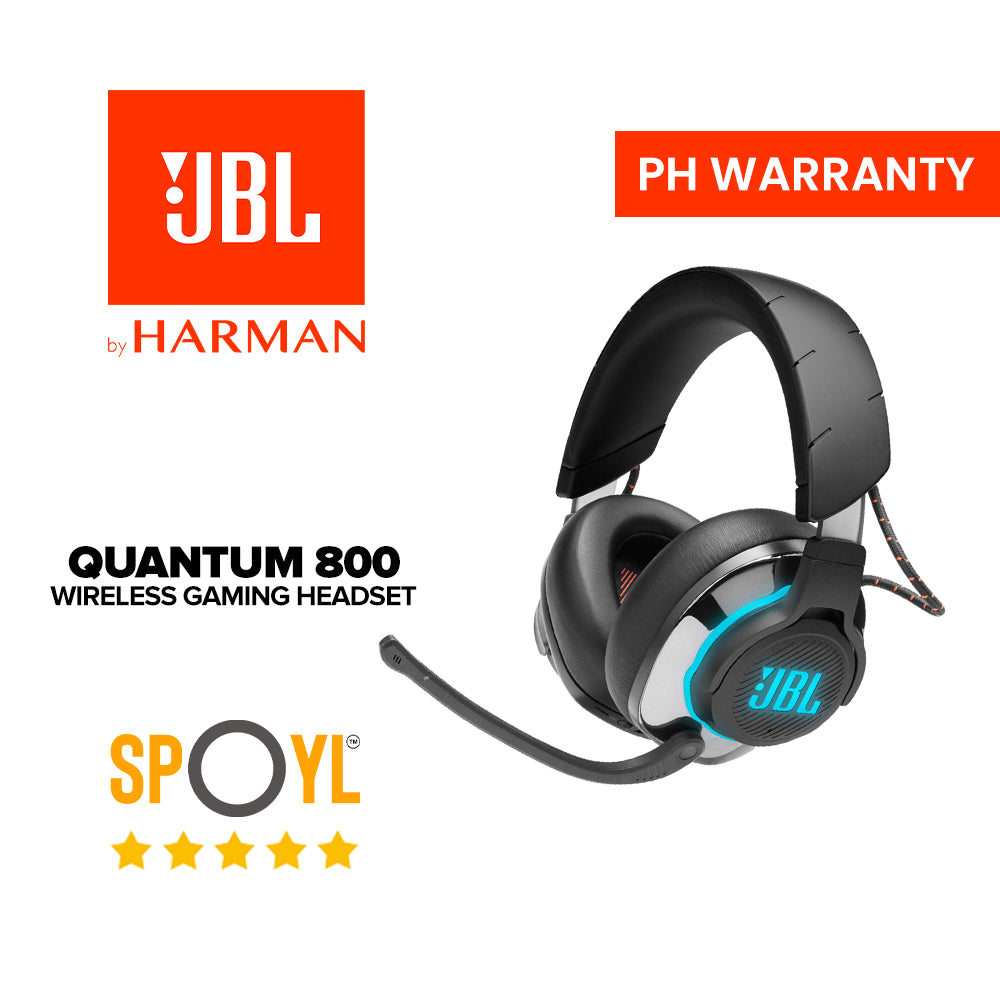 JBL Quantum 800 Wireless Over-Ear Performance PC Gaming Headset with Active Noise Cancelling and Bluetooth 5.0