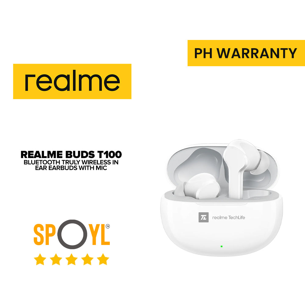 Realme buds T100 Bluetooth Truly Wireless in Ear Earbuds with mic