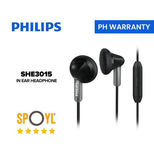 Philips SHE3015 14.8mm Speaker Drivers In-Ear Headphones with Mic