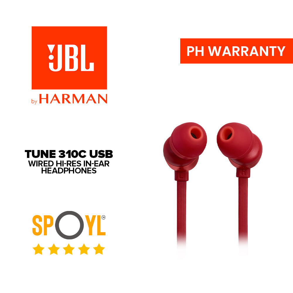 JBL Tune 310C USB Type C | Wired Hi-Res In-Ear Headphones