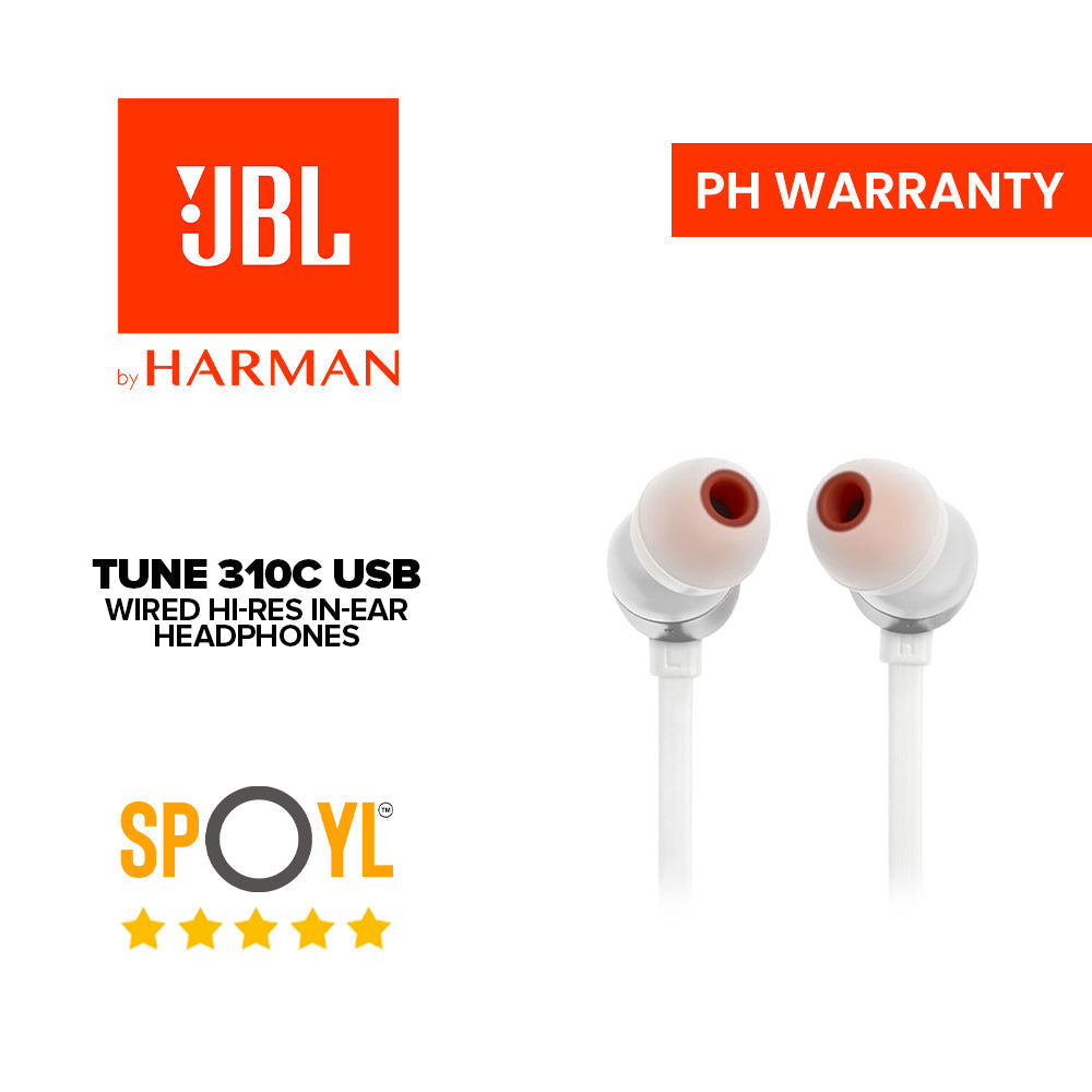 JBL Tune 310C USB Type C | Wired Hi-Res In-Ear Headphones