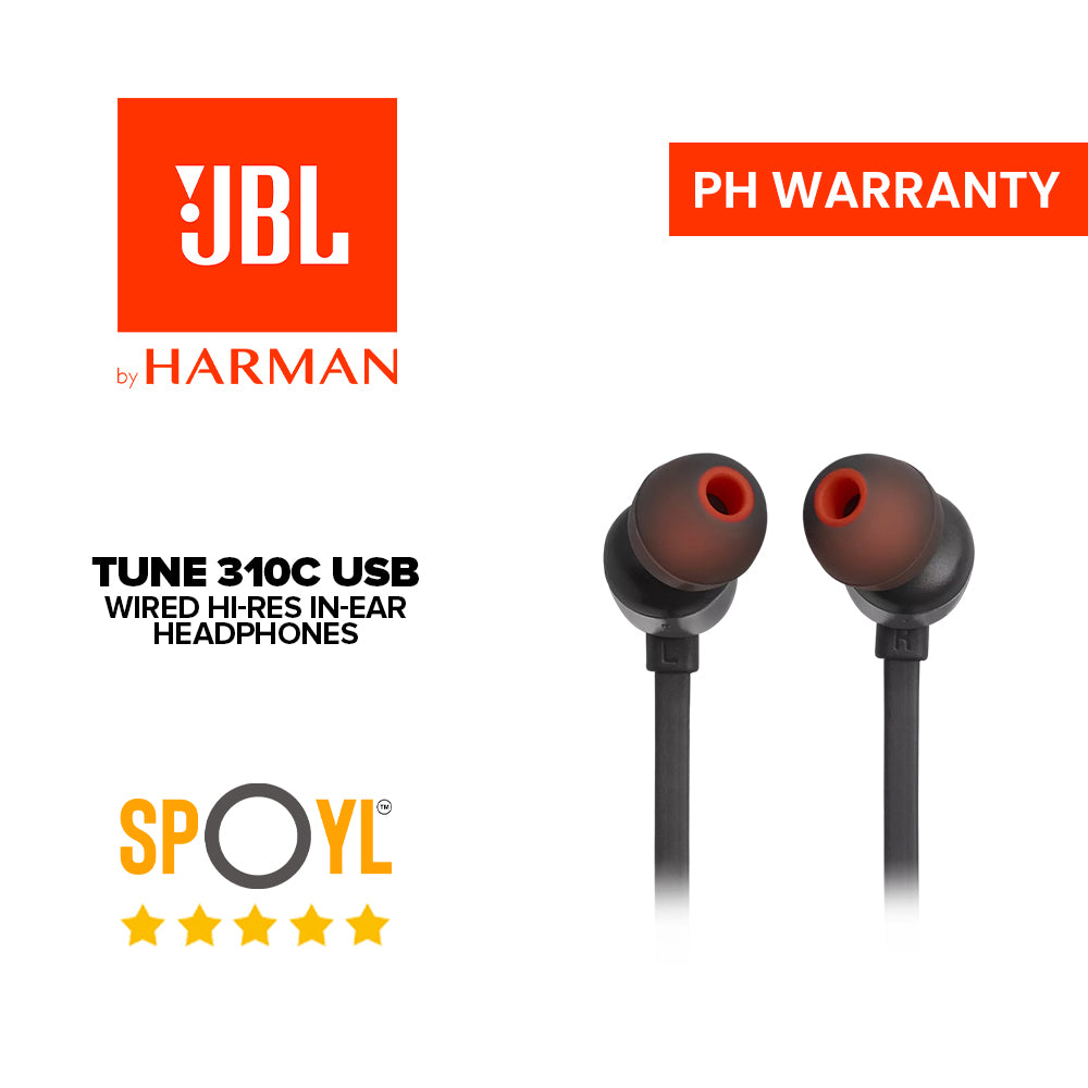 JBL Tune 310C USB Type C | Wired Hi-Res In-Ear Headphones