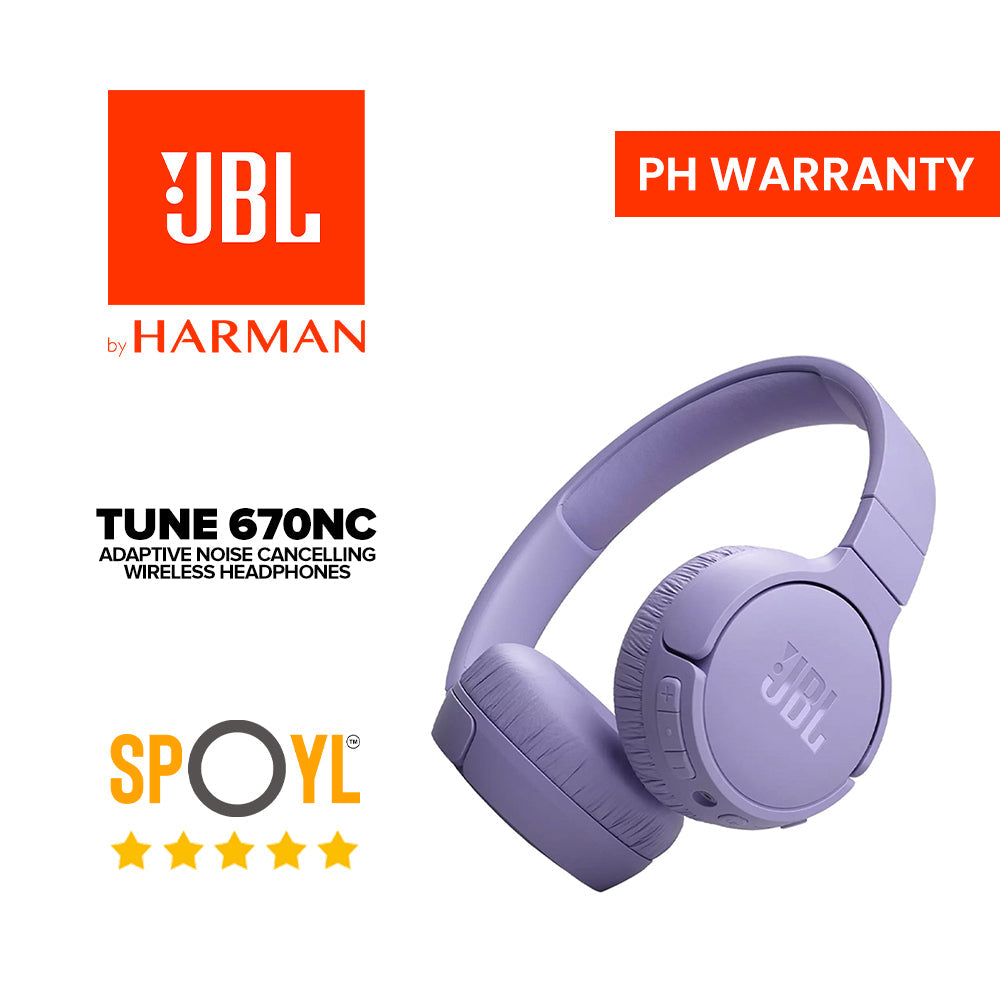 JBL Tune 670NC Adaptive Noise Cancelling Wireless On-Ear Headphones