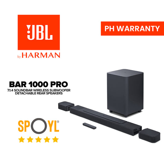 JBL BAR 1000 PRO 7.1.4 Soundbar with 10 in. Wireless Subwoofer Detachable Rear Speakers