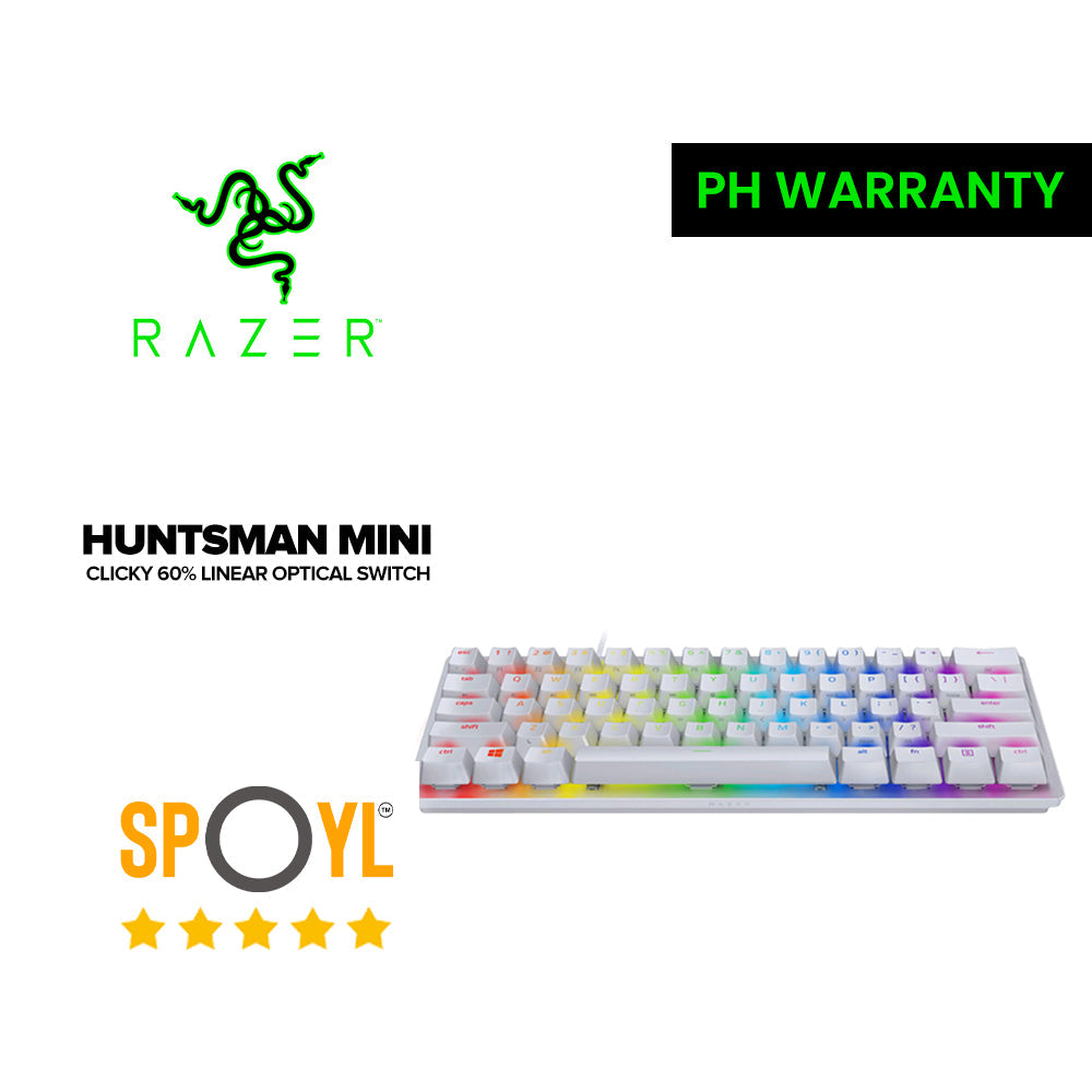 Razer Huntsman Mini Clicky 60% Linear optical Switch Mercury Edition