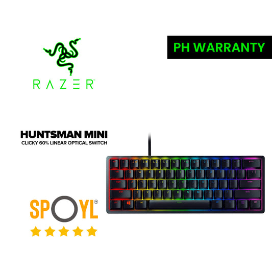 Razer Huntsman Mini Clicky 60% Linear optical Switch Mercury Edition