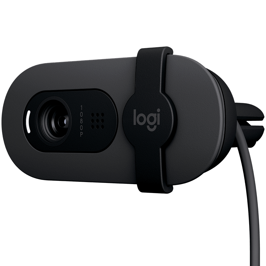 Logitech Brio 100 Full HD 1080p webcam with auto-light balance and built-in mic