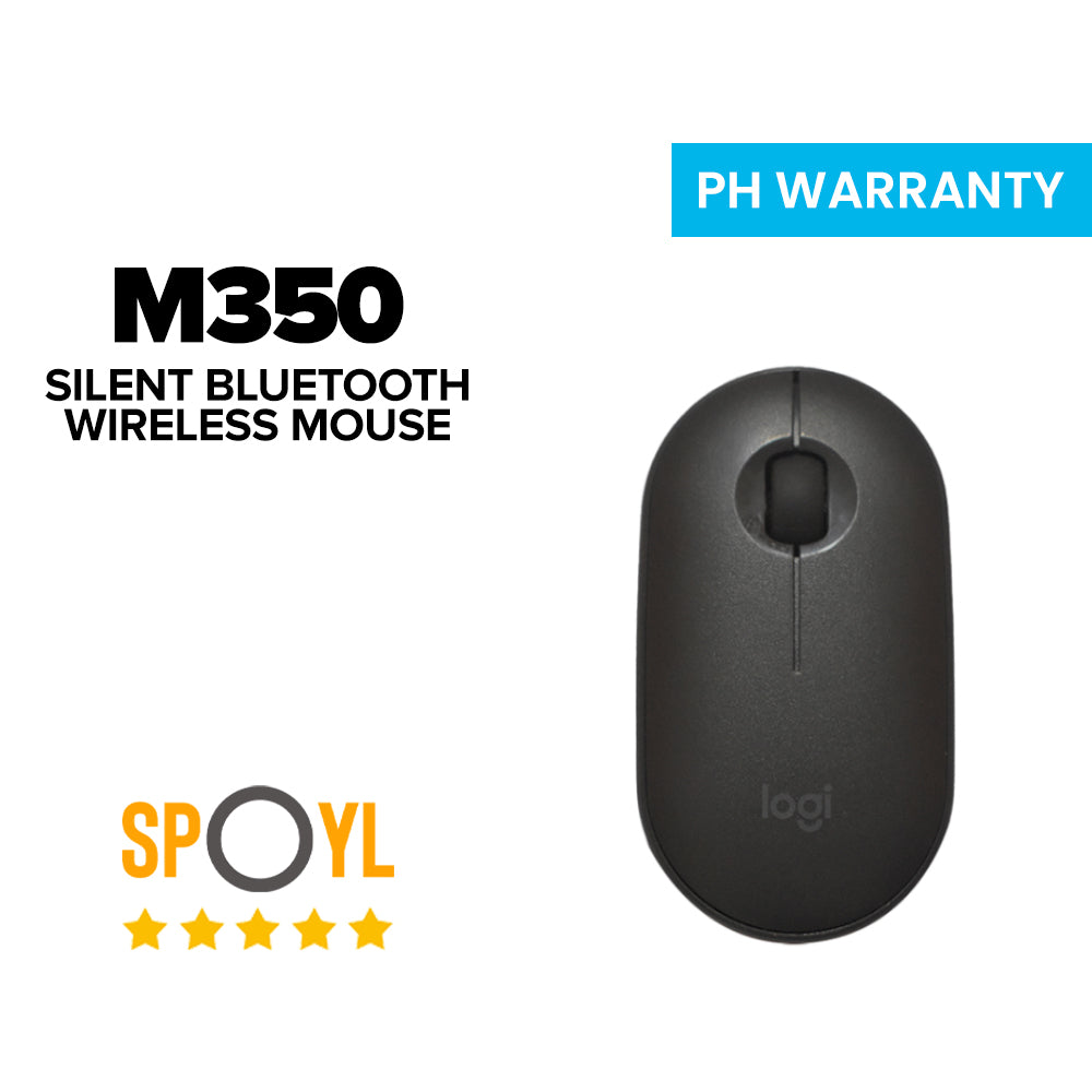 Logitech M350 Pebble Modern, Slim and Silent Bluetooth Wireless Mouse