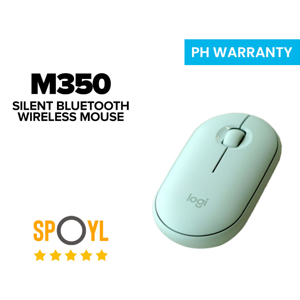 Logitech M350 Pebble Modern, Slim and Silent Bluetooth Wireless Mouse