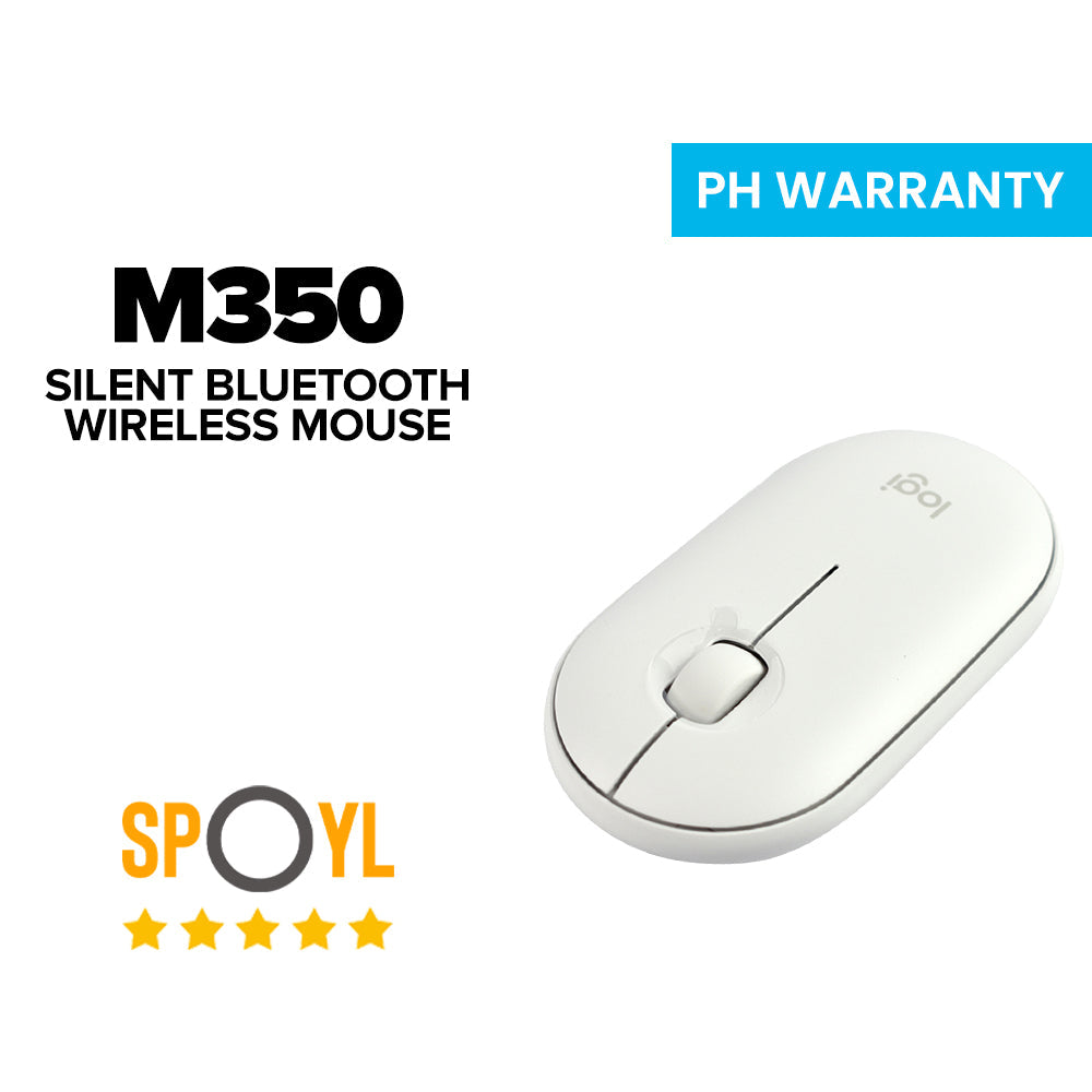 Logitech M350 Pebble Modern, Slim and Silent Bluetooth Wireless Mouse