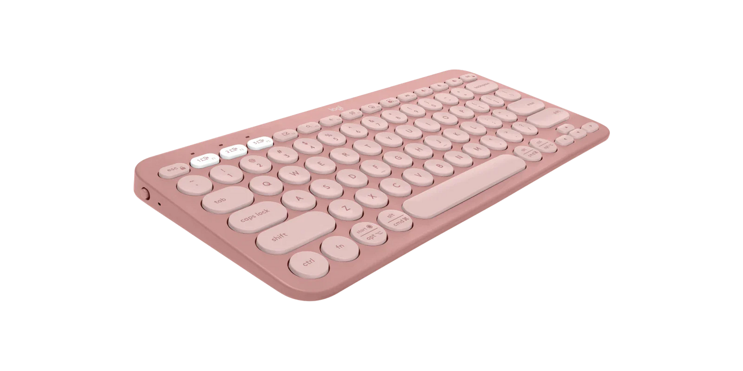 Logitech PEBBLE KEYS 2 K380S Slim, Minimalist Bluetooth® Keyboard with Customizable Keys