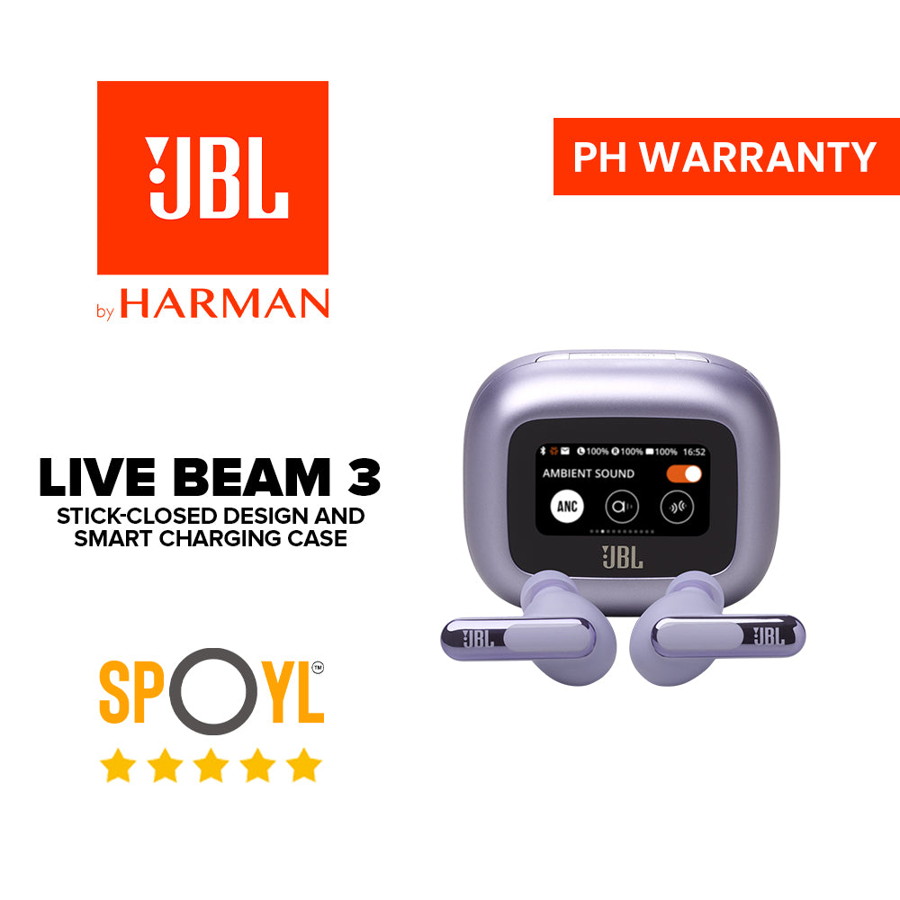 JBL Live Beam 3 True wireless noise-cancelling earbuds with stick-closed design