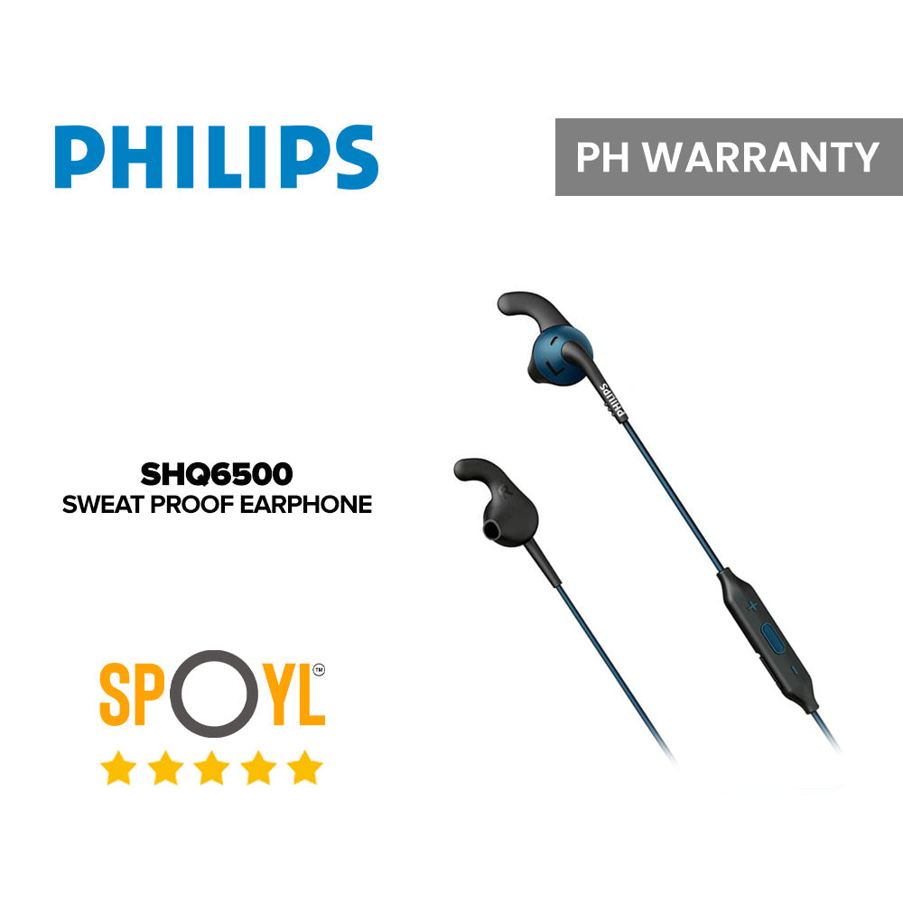 Philips Action Fit Sports Bluetooth Wireless Tangle Free Sweat Proof Earphone SHQ6500