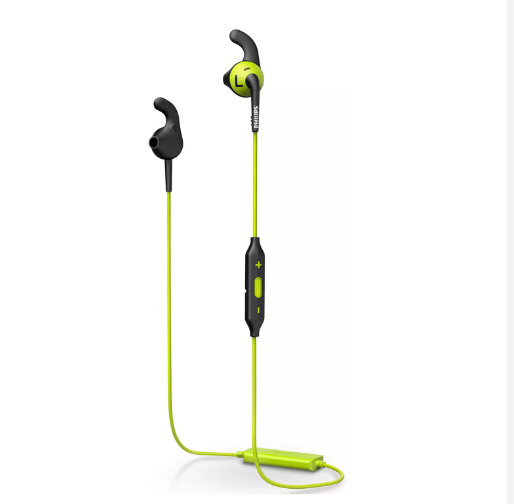 Philips Action Fit Sports Bluetooth Wireless Tangle Free Sweat Proof Earphone SHQ6500