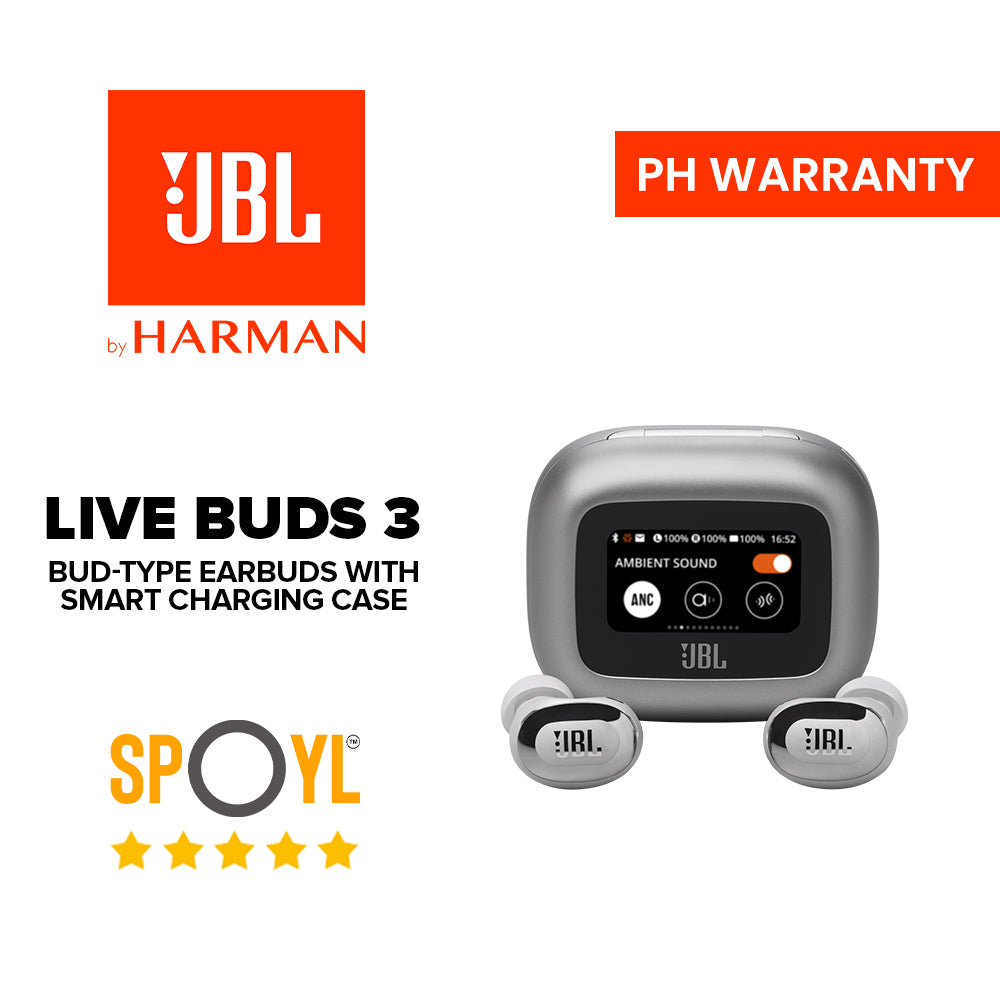 JBL Live Buds 3 · True wireless noise-cancelling bud-type earbuds with Charging Case