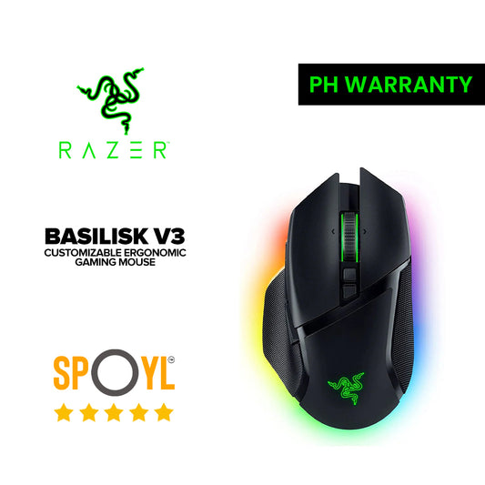 Razer Basilisk V3 Customizable Ergonomic Gaming Mouse with Razer Chroma RGB